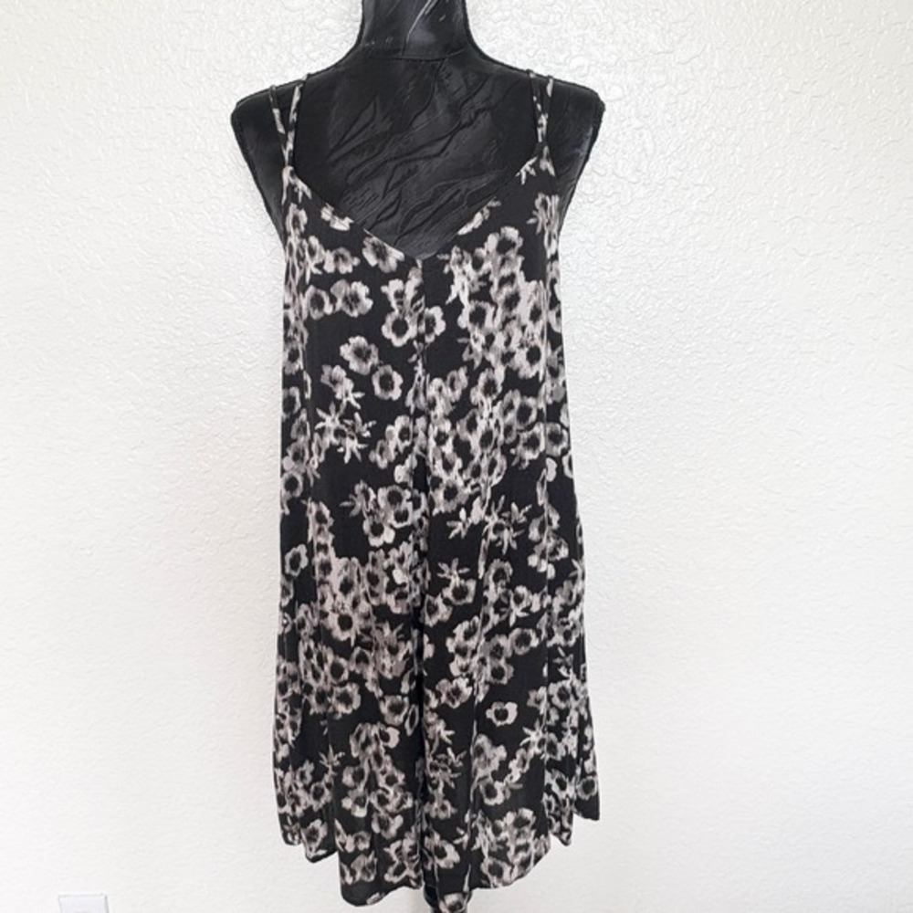 Abercrombie‎ & Fitch Floral Strappy Mini Dress, Women XS Black